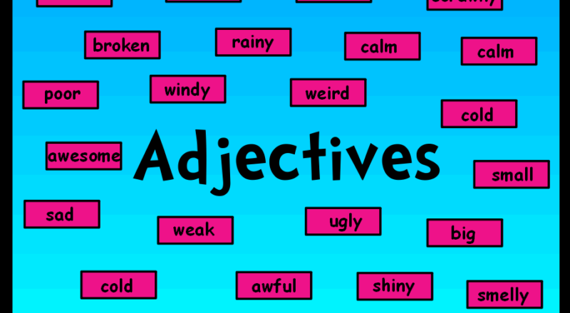 ingilizce adjectives test coz