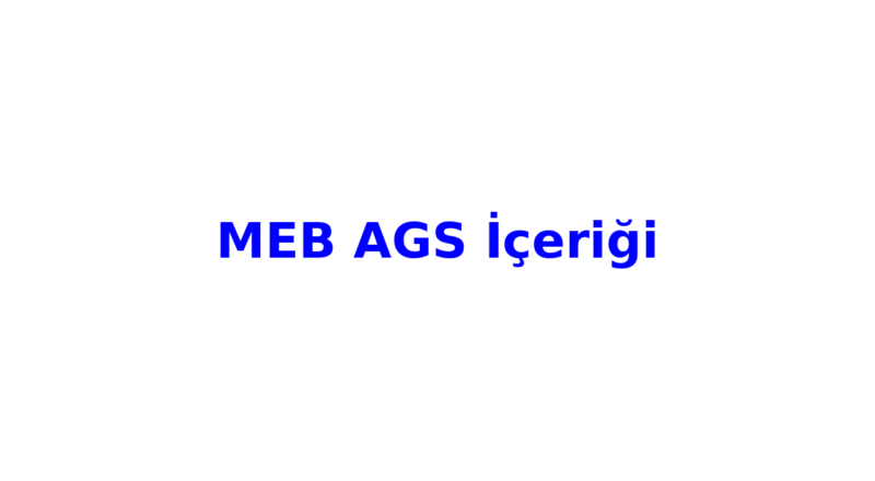 meb ags icerigi