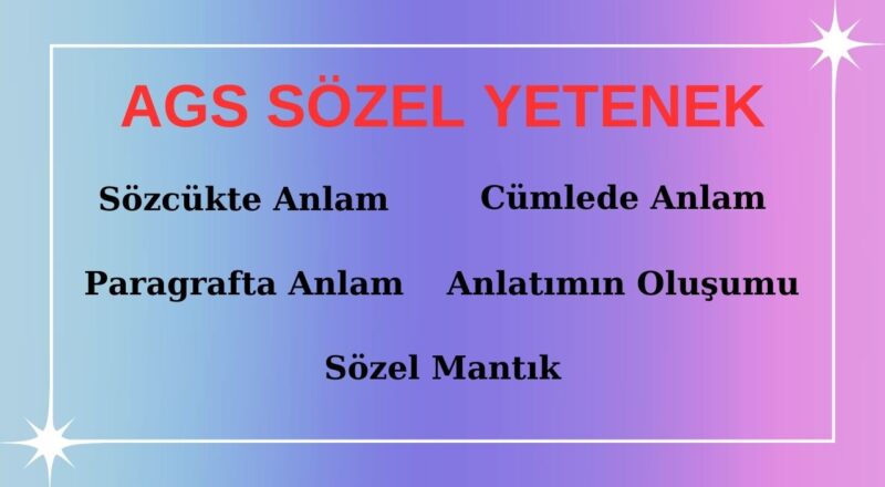 ags sozel yetenek