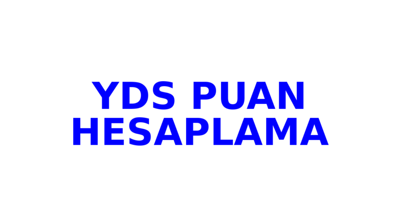 yds puan hesaplama