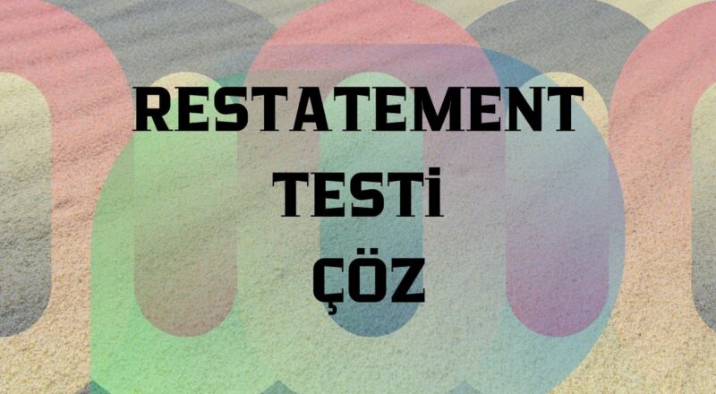 restatement